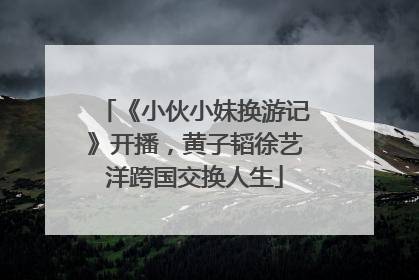 《小伙小妹换游记》开播，黄子韬徐艺洋跨国交换人生
