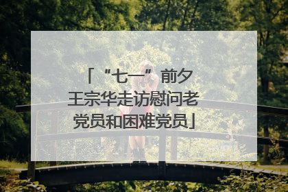 “七一”前夕 王宗华走访慰问老党员和困难党员