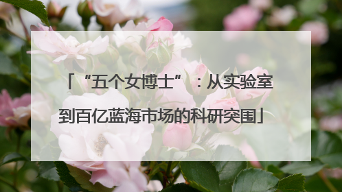 “五个女博士”：从实验室到百亿蓝海市场的科研突围