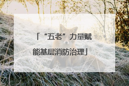 “五老”力量赋能基层消防治理