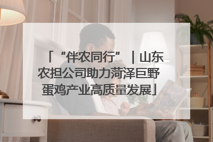 “伴农同行”｜山东农担公司助力菏泽巨野蛋鸡产业高质量发展