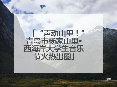 “声动山里！”青岛市杨家山里•西海岸大学生音乐节火热出圈