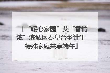 “暖心家园”艾“香情浓”滨城区秦皇台乡计生特殊家庭共享端午