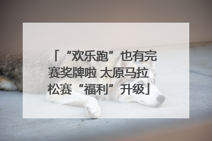 “欢乐跑”也有完赛奖牌啦 太原马拉松赛“福利”升级