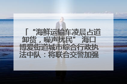 “海鲜运输车凌晨占道卸货，噪声扰民” 海口博爱街道城市综合行政执法中队：将联合交警加强长堤路一带巡逻