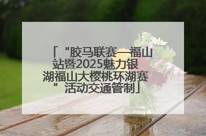 “胶马联赛—福山站暨2025魅力银湖福山大樱桃环湖赛”活动交通管制
