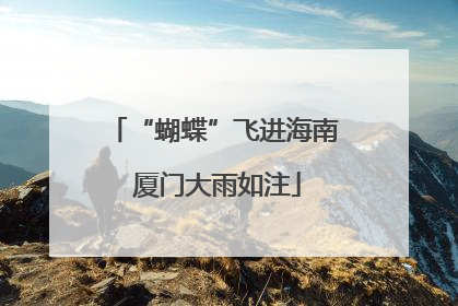 “蝴蝶”飞进海南 厦门大雨如注