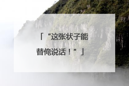 “这张状子能替俺说话！”