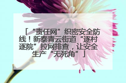 “责任网”织密安全防线！新泰青云街道“逐村逐院”拉网排查，让安全生产“无死角”