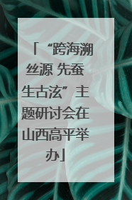 “跨海溯丝源 先蚕生古泫”主题研讨会在山西高平举办