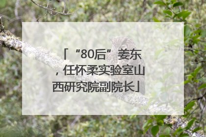 “80后”姜东，任怀柔实验室山西研究院副院长