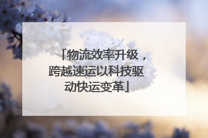物流效率升级，跨越速运以科技驱动快运变革