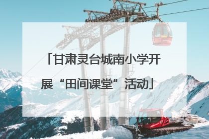 甘肃灵台城南小学开展“田间课堂”活动