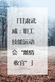 甘肃武威：职工技能运动会“燃情收官”