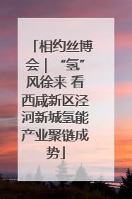 相约丝博会｜“氢”风徐来 看西咸新区泾河新城氢能产业聚链成势