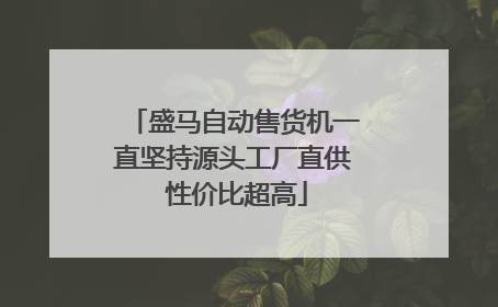 盛马自动售货机一直坚持源头工厂直供 性价比超高
