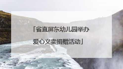 省直屏东幼儿园举办爱心义卖捐赠活动