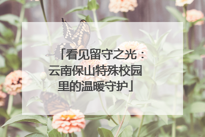 看见留守之光：云南保山特殊校园里的温暖守护
