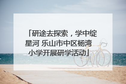 研途去探索，学中绽星河 乐山市中区杨湾小学开展研学活动