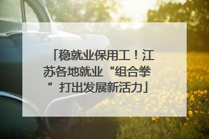 稳就业保用工！江苏各地就业“组合拳”打出发展新活力