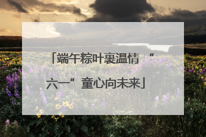 端午粽叶裹温情 “六一”童心向未来
