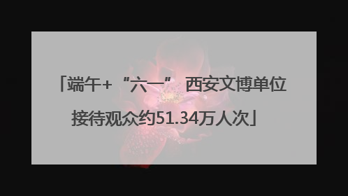 端午+“六一” 西安文博单位接待观众约51.34万人次