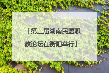 第三届湖南民盟职教论坛在衡阳举行