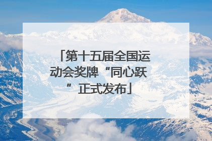 第十五届全国运动会奖牌“同心跃”正式发布