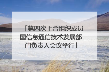 第四次上合组织成员国信息通信技术发展部门负责人会议举行