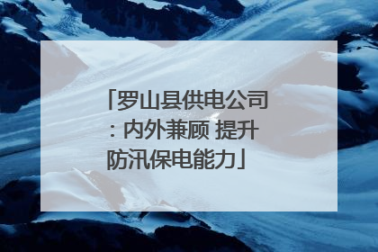 罗山县供电公司：内外兼顾 提升防汛保电能力