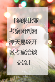 纳米比亚考察团到湘潭天易经开区考察洽谈交流
