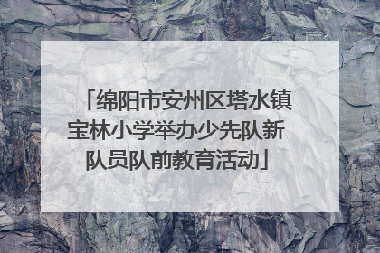 绵阳市安州区塔水镇宝林小学举办少先队新队员队前教育活动