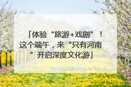 体验“旅游+戏剧”！这个端午，来“只有河南”开启深度文化游