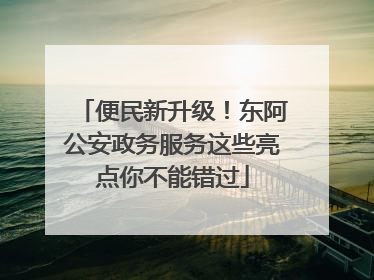 便民新升级！东阿公安政务服务这些亮点你不能错过
