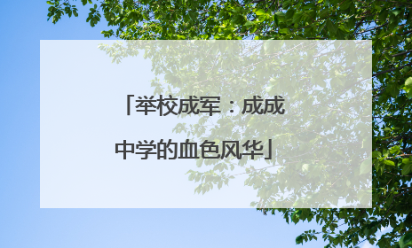 举校成军：成成中学的血色风华