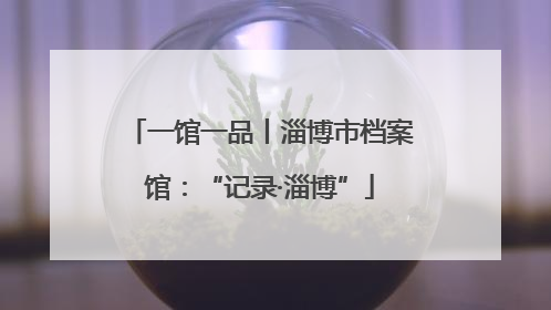 一馆一品丨淄博市档案馆：“记录·淄博”
