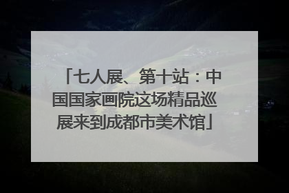 七人展、第十站：中国国家画院这场精品巡展来到成都市美术馆