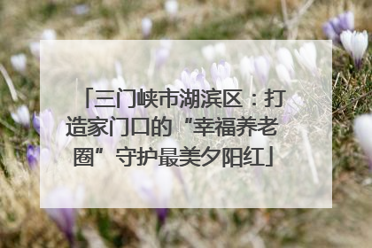 三门峡市湖滨区：打造家门口的“幸福养老圈”守护最美夕阳红
