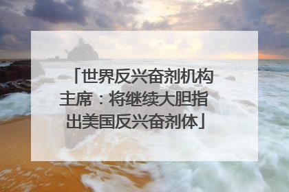 世界反兴奋剂机构主席：将继续大胆指出美国反兴奋剂体