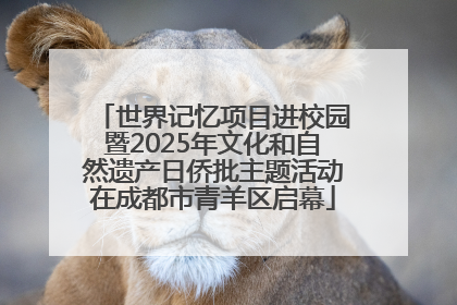 世界记忆项目进校园暨2025年文化和自然遗产日侨批主题活动在成都市青羊区启幕