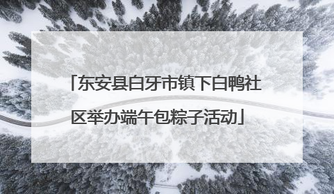 东安县白牙市镇下白鸭社区举办端午包粽子活动