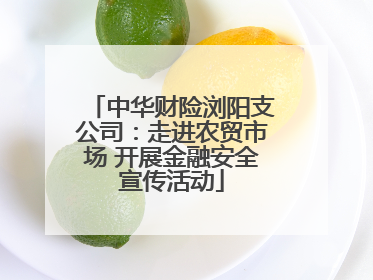 中华财险浏阳支公司：走进农贸市场 开展金融安全宣传活动