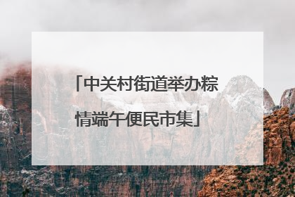 中关村街道举办粽情端午便民市集