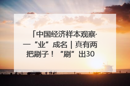 中国经济样本观察·一“业”成名｜真有两把刷子！“刷”出30亿级“颜值经济”