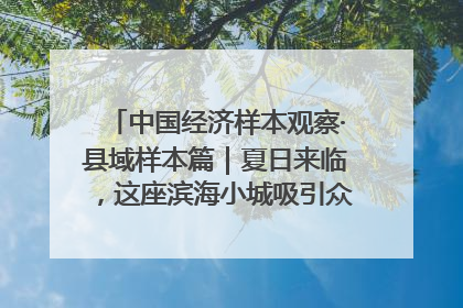 中国经济样本观察·县域样本篇｜夏日来临，这座滨海小城吸引众多年轻人打卡……