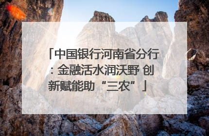 中国银行河南省分行：金融活水润沃野 创新赋能助“三农”