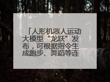 人形机器人运动大模型“龙跃”发布，可根据指令生成跑步、舞蹈等连贯动作