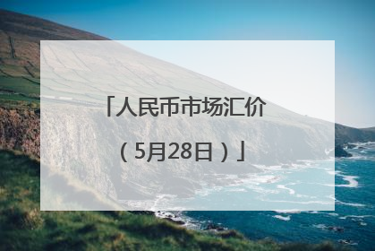 人民币市场汇价（5月28日）