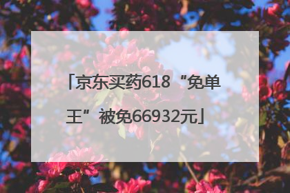 京东买药618“免单王”被免66932元