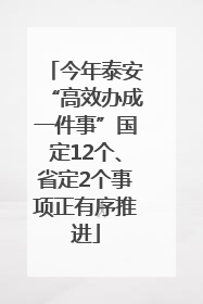 今年泰安“高效办成一件事”国定12个、省定2个事项正有序推进